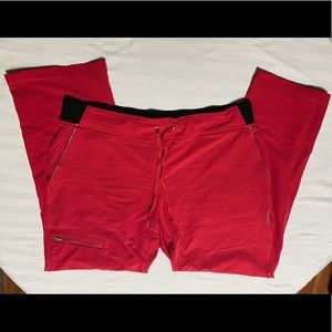 Healing Hands HH360 Nisha yoga waistband scrub pant- coral